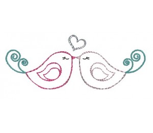 Stickdatei - Doodle Vögelchen